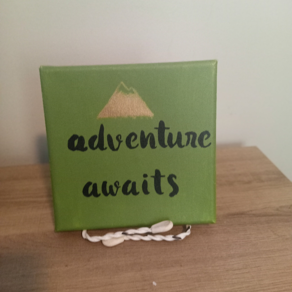 Adventure Awaits Green Canvas Art ~ Free Shipping! ☆